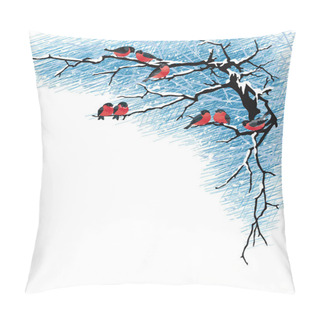 Personality  Bullfinches On Branches Pillow Covers