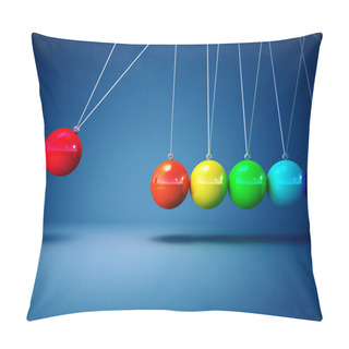 Personality  Rainbow Newton Cradle Pillow Covers