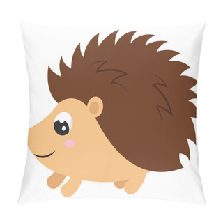 Personality  Cute Baby Hedgehog, Illustration, Vector On White Background. Pillow Covers