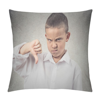 Personality  Boy Giving Thumbs Down Gesture Pillow Covers