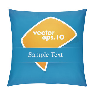 Personality  Vector Yellow Label On Blue Background. Pillow Covers