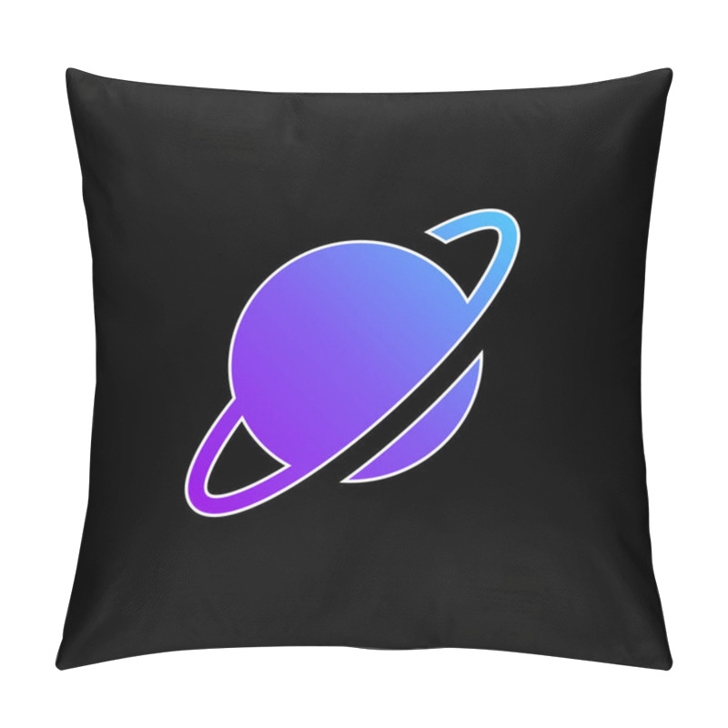 Personality  Asteroid blue gradient vector icon pillow covers