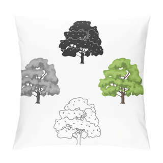 Personality  Canadian Maple. Canada Single Icon In Cartoon Style Vector Symbol Stock Illustration Web. Pillow Covers