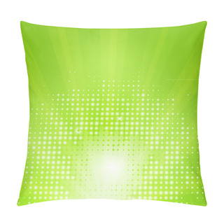Personality  Eco Green Background With Sunburst Pillow Covers