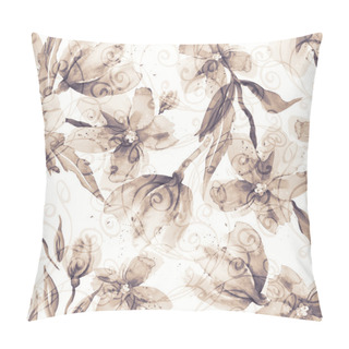 Personality  Watercolor Flowers Seamless Pattern Pillow Covers