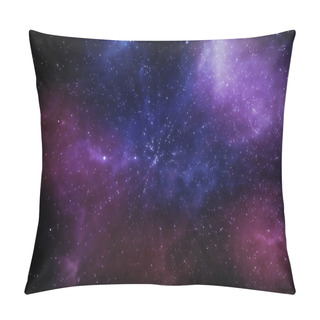 Personality  3D Illustration - Stars And Nebulae In The Universe Pillow Covers