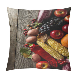 Personality  Different Seasonal Autumn Vegetables And Fruits  Pillow Covers