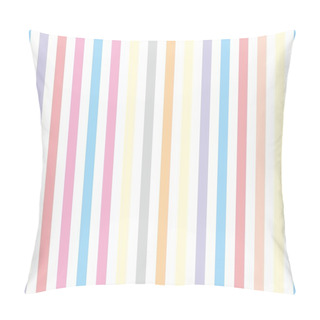 Personality  Seamless Vector Pastel Stripes Background Or Pattern Illustration. Desktop Wallpaper With Colorful Yellow, Red, Pink, Green, Blue, Orange And Violet Stripes For Kids Website Background Pillow Covers