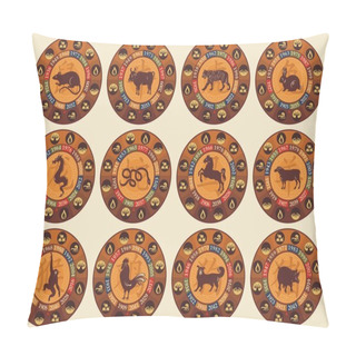 Personality  Chinese Zodiac Set Pillow Covers