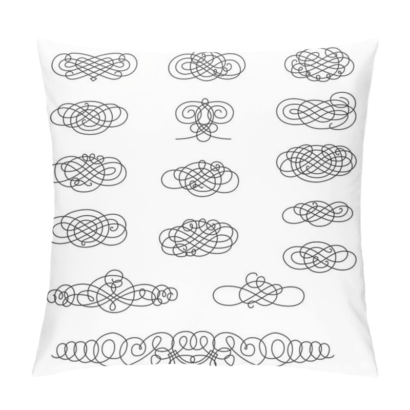 Personality  Vector set of calligraphic design elements and page decorations pillow covers