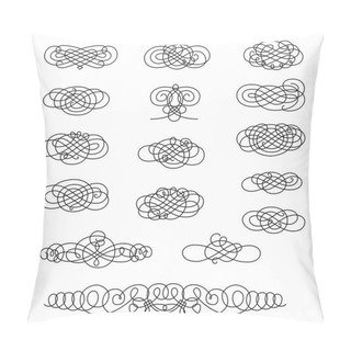 Personality  Vector Set Of Calligraphic Design Elements And Page Decorations Pillow Covers
