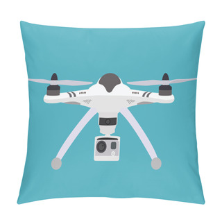 Personality  Quadrocopter Flat Icon Pillow Covers