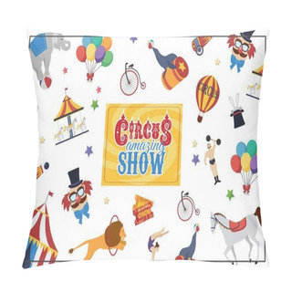 Personality  Flat Circus Colorful Concept Pillow Covers