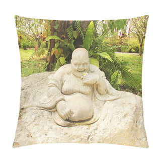 Personality  Chinese God Statue Stone Pillow Covers