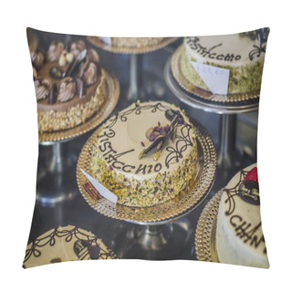 Personality  A Display Of Fresh Cakes For Sale. Pillow Covers