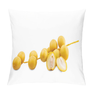 Personality  Yellow Date Palm Fruit On White Background Pillow Covers