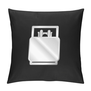 Personality  Bed Silver Plated Metallic Icon Pillow Covers