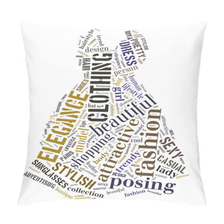 Personality  Dress Fashion, Word Cloud Concept 2 Pillow Covers