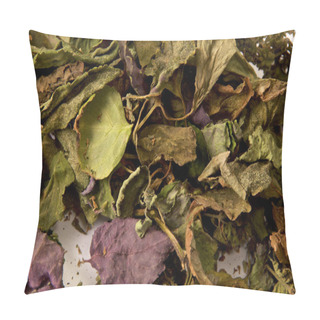 Personality  Close Up Colorful Pile Of Dried Patchouli Leaves And Flowers Pillow Covers