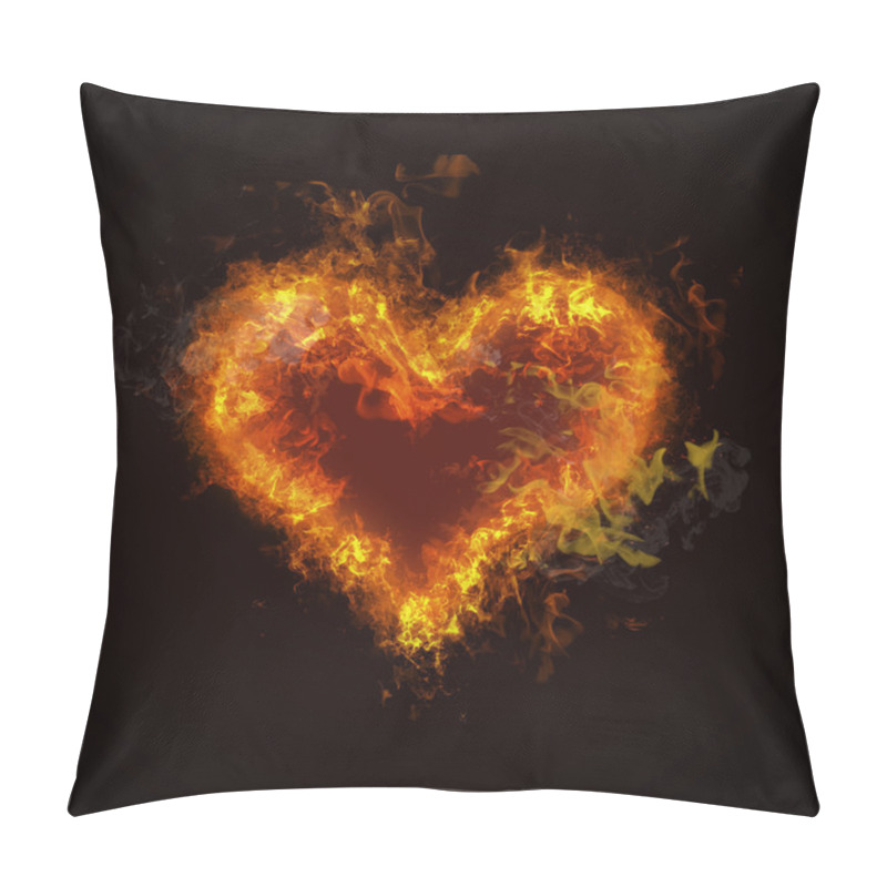 Personality  Hot fire heart burning pillow covers
