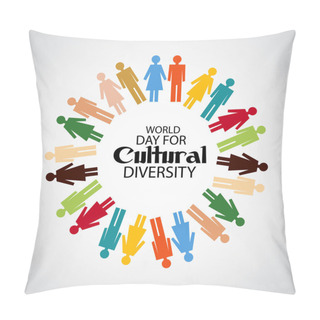 Personality  Vector Illustration Of A Background For World Day For Cultural Diversity. Pillow Covers