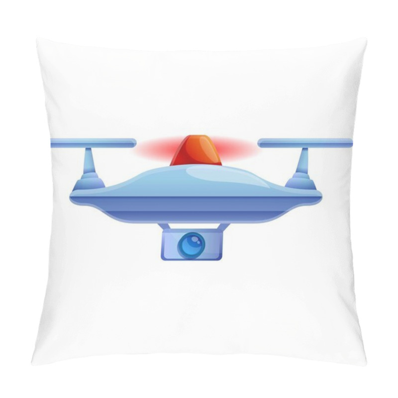 Personality  Control police drone icon, cartoon style pillow covers