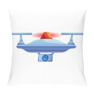 Personality  Control Police Drone Icon, Cartoon Style Pillow Covers