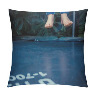 Personality  Legs Floating In The Air After Jumping On The Trampoline Pillow Covers