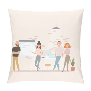 Personality  Freelancers Working In Creative Space Pillow Covers