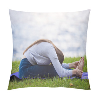 Personality  Seated Forward Bend Yoga Pose Pillow Covers