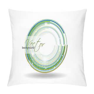 Personality  Abstract Retro Technology Circles Vector Background . Pillow Covers