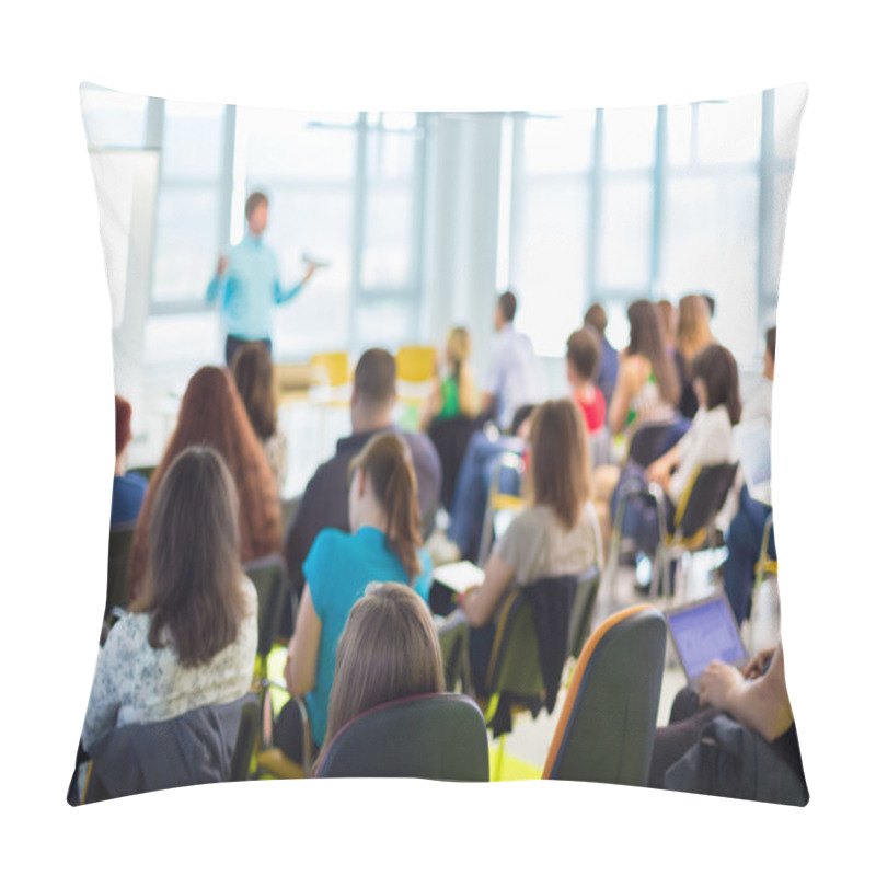 Personality  Speaker At Business Convention And Presentation. Pillow Covers