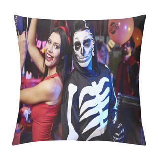 Personality  Creepy Couple On The Night Party  Pillow Covers