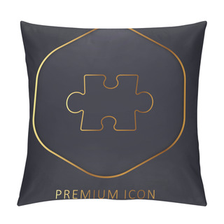 Personality  Addon Golden Line Premium Logo Or Icon Pillow Covers