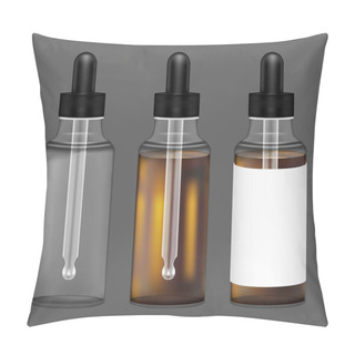 Personality  Set Of Real Transparent Medicine Glass Bottle With Eye Dropper Pillow Covers