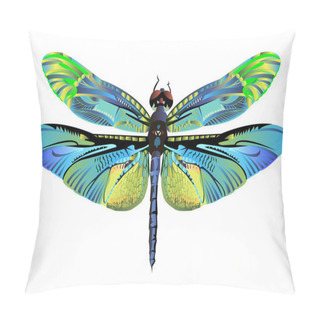 Personality  Vector Color Art Dragonfly Nature Wildlife Pillow Covers