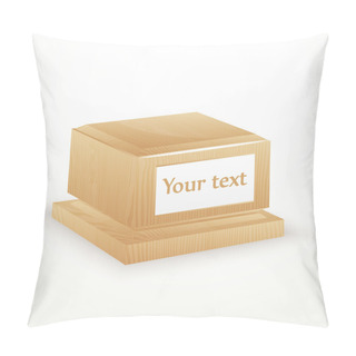Personality  Vector Illustration Of Wooden Empty Stand Pillow Covers