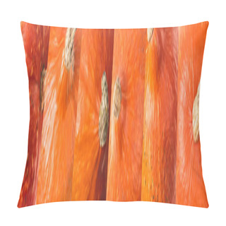 Personality  Collage Of Ripe Orange Natural Pumpkin Pillow Covers