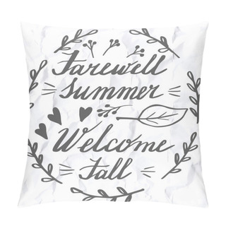 Personality  Autumn Hand Lettering And Calligraphy Design Pillow Covers