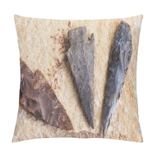 Personality  Real Indian Arrowheads. Pillow Covers
