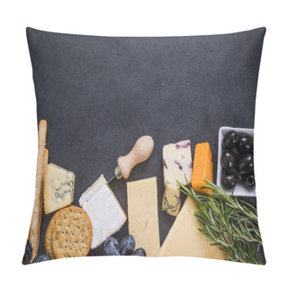 Personality  Cheese Selection Border Background Pillow Covers