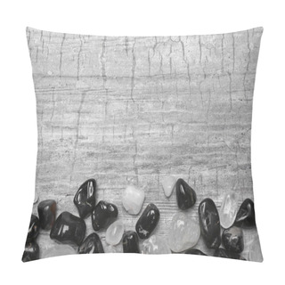 Personality  Frame Of Black Onyx And Rock Crystals Pillow Covers