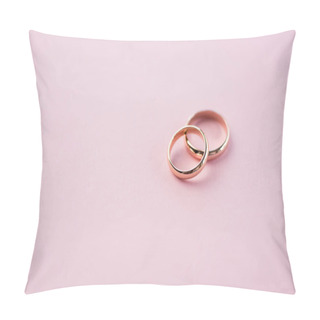 Personality  Golden Wedding Rings Pillow Covers