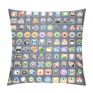 Personality  100 Sticker Icons Pillow Covers