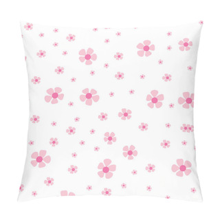 Personality  Seamless Spring Pattern With Small Pink Flowers Pillow Covers
