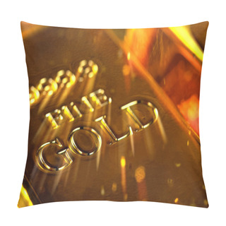 Personality  Gold Bars 1000 Grams. Concept Of Success In Business And Finance. Pillow Covers
