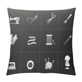 Personality  Sewing Icons In Black & White Pillow Covers