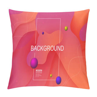 Personality  Orange Seamless Design With Abstract Oval Shapes, Circles And Light Frame. Pillow Covers