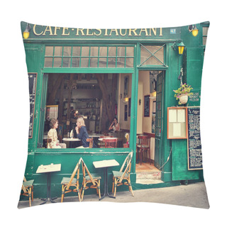 Personality  Typical Parisian Cafe. Pillow Covers