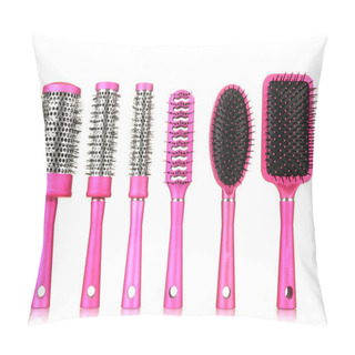 Personality  Comb Brushes, Isolated On White Pillow Covers